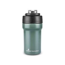Karaca Thermoskannen-Thermosteel Camping 2-in-1 Edelstahl-Thermosflasche 450 ml Khaki