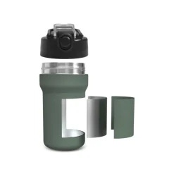 Karaca Thermoskannen-Thermosteel Camping 2-in-1 Edelstahl-Thermosflasche 450 ml Khaki