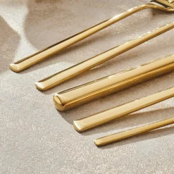 Karaca Bestecksets Für 6 Personen-Tivoli Shiny Gold 6-Personen 30-teiliges Besteckset