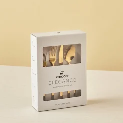 Karaca Bestecksets Für 6 Personen-Tivoli Shiny Gold 6-Personen 30-teiliges Besteckset