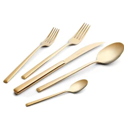 Karaca Bestecksets Für 6 Personen-Tivoli Shiny Gold 6-Personen 30-teiliges Besteckset