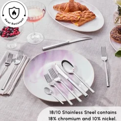 Karaca Bestecksets Für 12 Personen-Tivoli 60-teiliges Besteck-Set für 12 Personen Rosa01