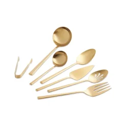 Karaca Servierbesteck-Tivoli 7-teiliges Servierset in Box, Gold