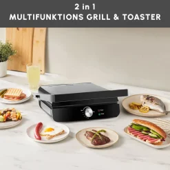 Karaca Toaster-Toastmaster Toaster und Grillmaschine, 2000W Inox