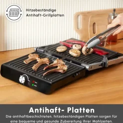 Karaca Toaster-Toastmaster Toaster und Grillmaschine, 2000W Inox