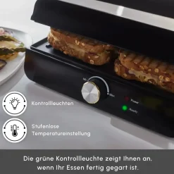Karaca Toaster-Toastmaster Toaster und Grillmaschine, 2000W Inox