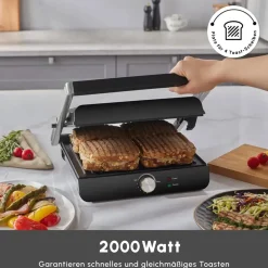 Karaca Toaster-Toastmaster Toaster und Grillmaschine, 2000W Inox