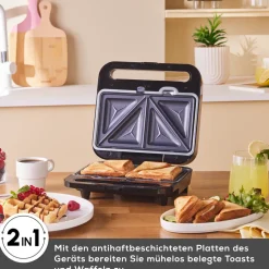 Karaca Toaster-Tote Sandwich- und Waffelmaschine Inox