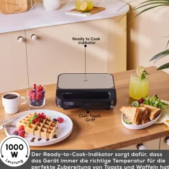 Karaca Toaster-Tote Sandwich- und Waffelmaschine Inox