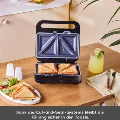 Karaca Toaster-Tote Sandwich- und Waffelmaschine Inox
