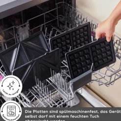 Karaca Toaster-Tote Sandwich- und Waffelmaschine Inox