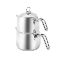 Karaca Teekannen-Urban Midi Metall-Teekannen-Set Sılber01