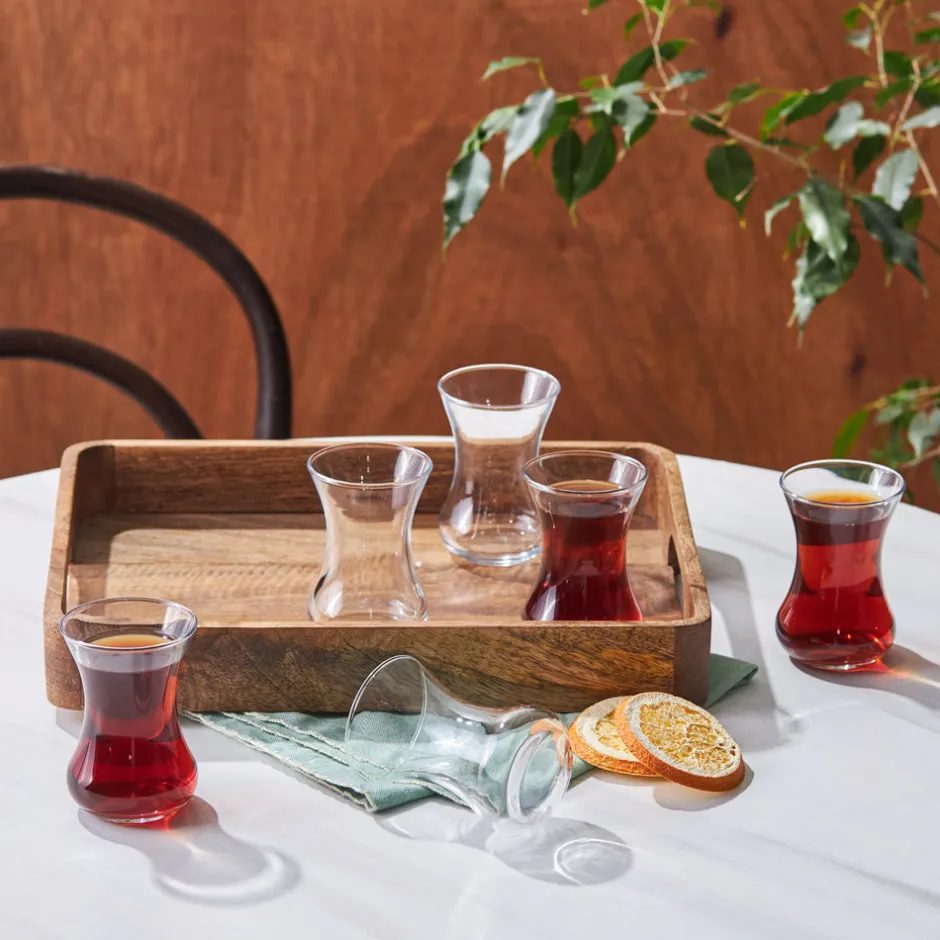 Karaca Teegläser Sets-Vefa Teegläser 6-teiliges Set Klar
