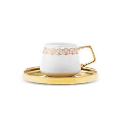 Karaca Mokka & Espressotassen Set-Verde 12-teiliges Porzellan Espresso Türkischer Kaffeetassen-Set für 6 Personen, 100 ml, Mehrfarbig Grün01