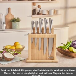 Karaca Messersets-Vigor 7-teiliges Messerset und Schneidebrett Holz03
