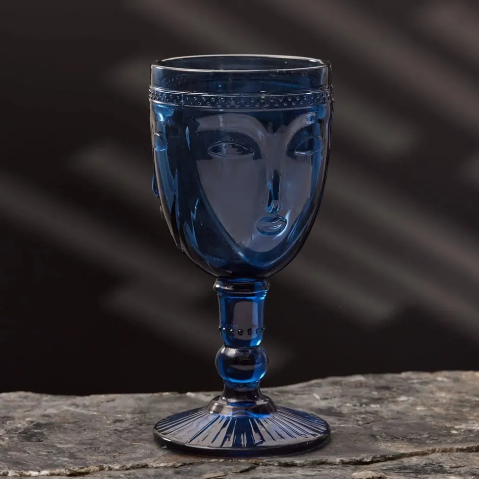 Karaca Weingläser & Kelchglas-Visage Glas Blue 260 ml Blau01