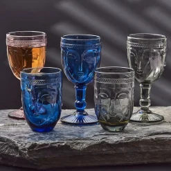 Karaca Weingläser & Kelchglas-Visage Glas Blue 260 ml Blau01