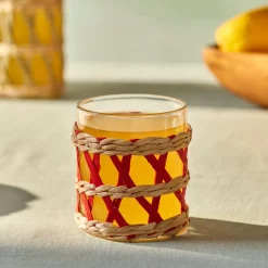 Karaca Wasserglas-Waven Wasserglas, 285 ml, Rot