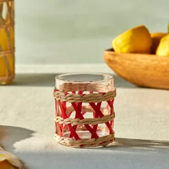 Karaca Wasserglas-Waven Wasserglas, 285 ml, Rot
