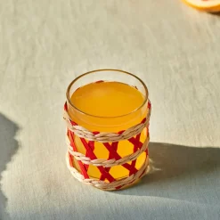 Karaca Wasserglas-Waven Wasserglas, 285 ml, Rot