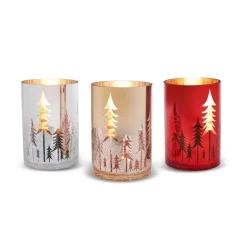 Karaca Kerzenständer|Kerzen-Weihnachten Kerzenständer Set, 10x15cm Sılber02