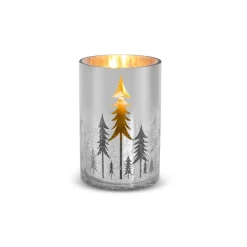 Karaca Kerzenständer|Kerzen-Weihnachten Kerzenständer Set, 10x15cm Sılber02