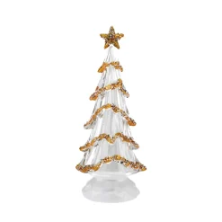 Karaca Deko-Objekte-Weihnachten Led Licht Tannenbaum, 11,5x9,2x27,5 cm Weıß01