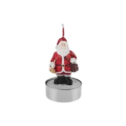 Karaca Kerzen-Weihnachten Santa 3 Teilig Kerze, 18.5x6.7cm, Rot Rot02