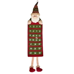 Karaca Deko-Objekte-Weihnachten Weihnachtsmann Adventskalender Grün01