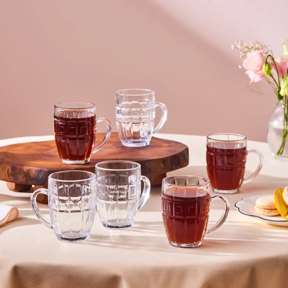 Karaca Teegläser Sets|Teetassen Sets-Winnie Teegläser-Set 6-teilig 200 ml Şeffaf