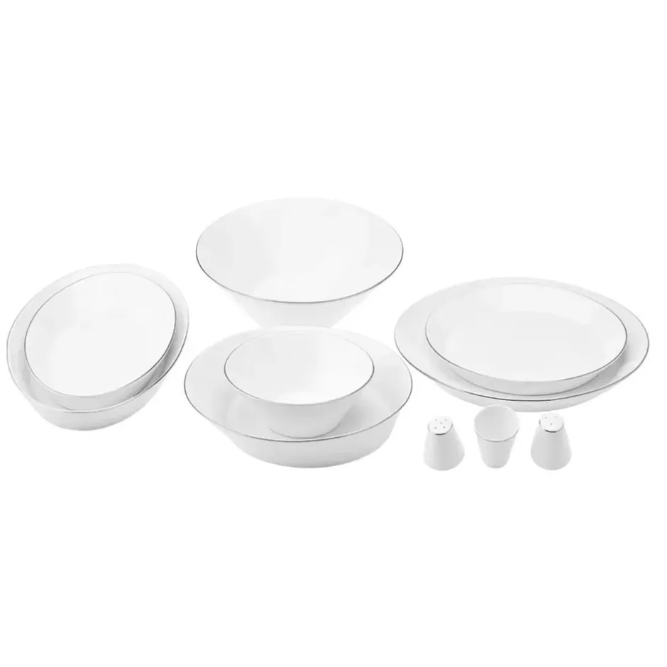 Karaca Tafelservice Für 12 Personen-x Hussein Chalayan Streamline Sun Path 59-Teiliges 12-Personen Geschirrset Platın