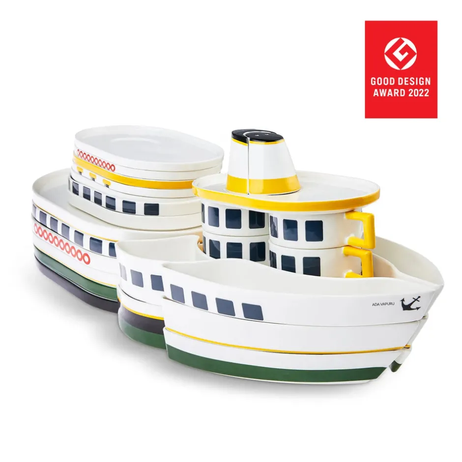 Karaca Frühstücksgeschirr|Frühstücksset Für 6 Personen-X Ist Collection Island Ferry 32-teiliges Frühstücksset und Servierschalen für 6 Personen Multıfarben