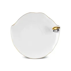 Karaca Einzelprodukte|Dessertteller-X Müge Anlı Vogelförmiger ener Kuchenteller 21 cm Gold