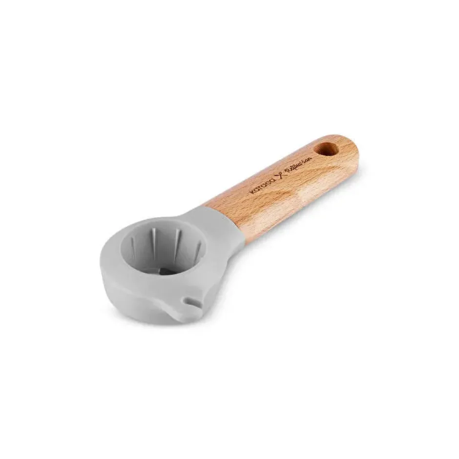 Karaca Backhelfer-x Refika Gadgets 3-in-1 Flaschenöffner mit Holzgriff Grau02