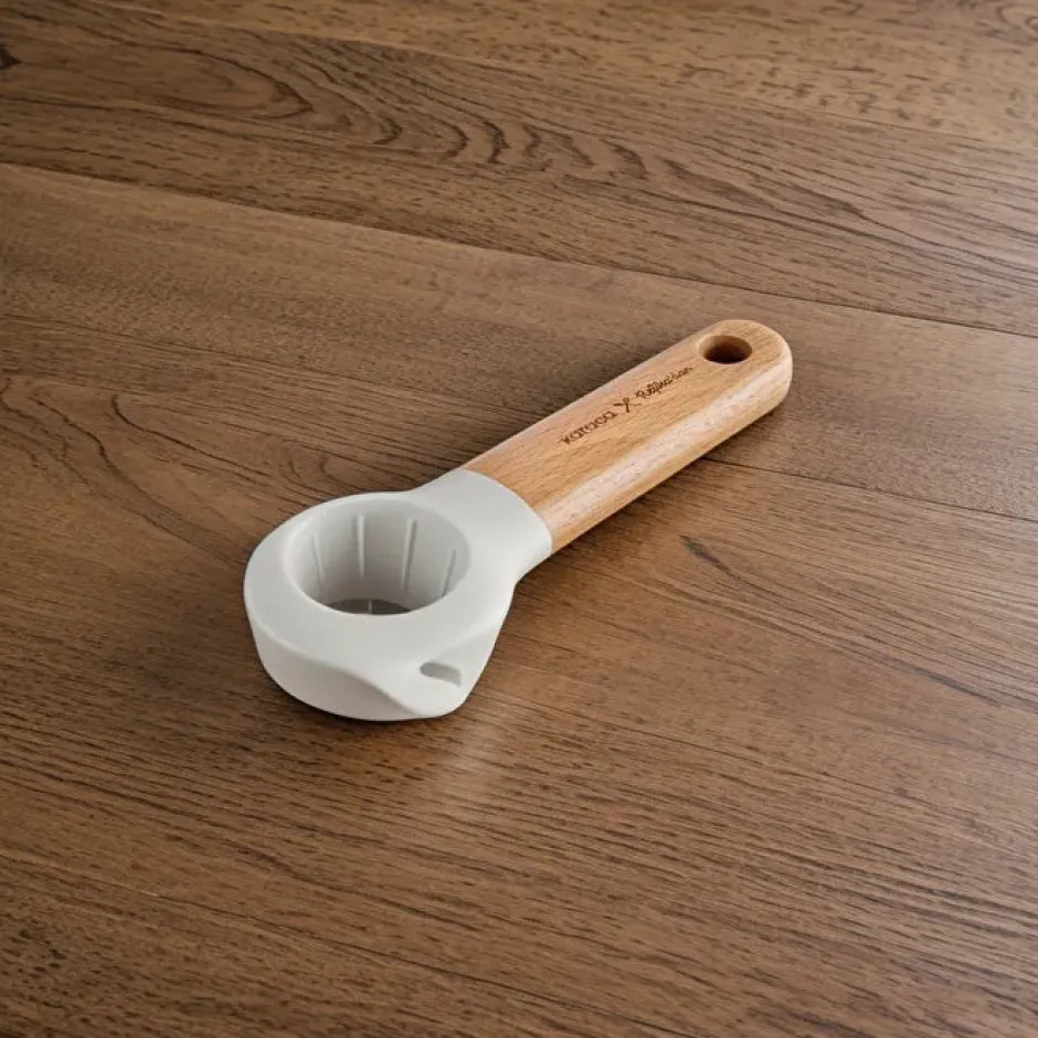 Karaca Backhelfer-x Refika Gadgets 3-in-1 Flaschenöffner mit Holzgriff Grau02