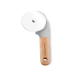 Karaca Backhelfer-x Refika Gadgets Pizzaschneider mit Holzgriff Grau02