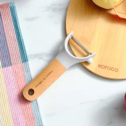 Karaca Backhelfer-x Refika Gadgets Seitenschäler mit Holzgriff Grau02