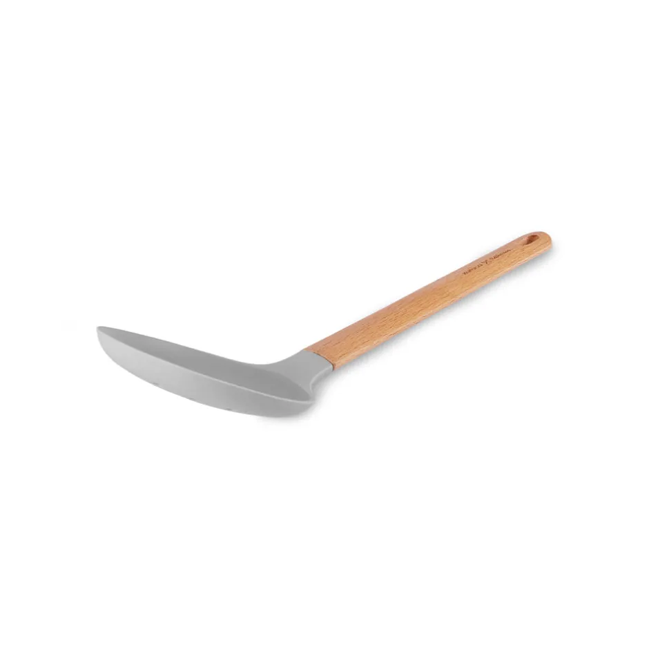 Karaca Backhelfer-x Refika Gadgets Silikon-Schaumlöffel mit Holzgriff Grau02