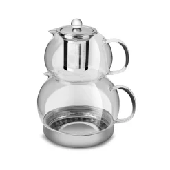 Karaca Teekannen-X REFİKA Gönlübol Glas Teekanne Farblös