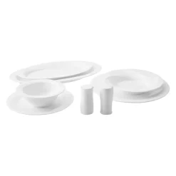 Karaca Tafelservice Für 6 Personen-x Sarıyer Design Vortex Fine Pearl Geschirr für 6 Personen-28 teilig Weıß01