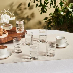 Karaca Gläser-Sets-Yaren, 6-teiliges Becherset für Kaffee, 115ML Klar