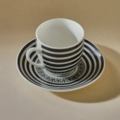 Karaca Mokka & Espressotassen Set-Yaren 2-teiliges Kaffeetassen-Set Schwarz01