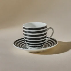 Karaca Mokka & Espressotassen Set-Yaren 2-teiliges Kaffeetassen-Set Schwarz01