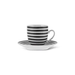 Karaca Mokka & Espressotassen Set-Yaren 2-teiliges Kaffeetassen-Set Schwarz01