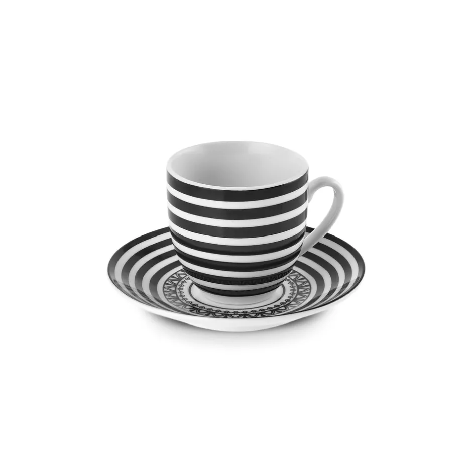 Karaca Mokka & Espressotassen Set-Yaren 2-teiliges Kaffeetassen-Set Schwarz01