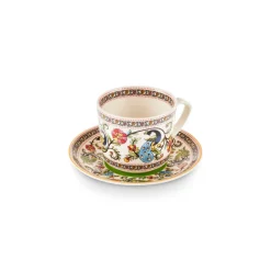 Karaca Mokka & Espressotassen Set-Yasemen 12-teiliges Bone China Espresso Türkisch-Kaffeetassen-Set für 6 Personen, 80 ml, Mehrfarbig Multıfarben