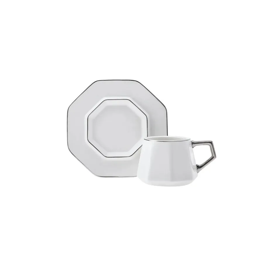 Karaca Mokka & Espressotassen Set-Zeher Kaffeetassen-Set für 6 Personen Weıß01