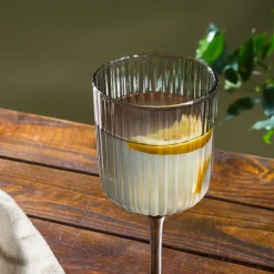 Karaca Weingläser & Kelchglas-Zenith Glas 200 ml Grau Grau02