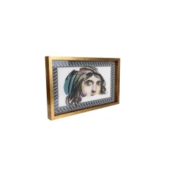 Karaca Dekoratives Tablett-Zeugma Çingene Kız (Zigeunermädchen) Tablett 25x40 cm Weıß01