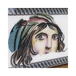 Karaca Dekoratives Tablett-Zeugma Çingene Kız (Zigeunermädchen) Tablett 25x40 cm Weıß01